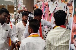 TVK Workers Rip Down Anti-Vijay Posters In Tamil Nadu's Thiruvarur TVK Workers Rip Down Anti-Vijay Posters In Tamil Nadu's Thiruvarur