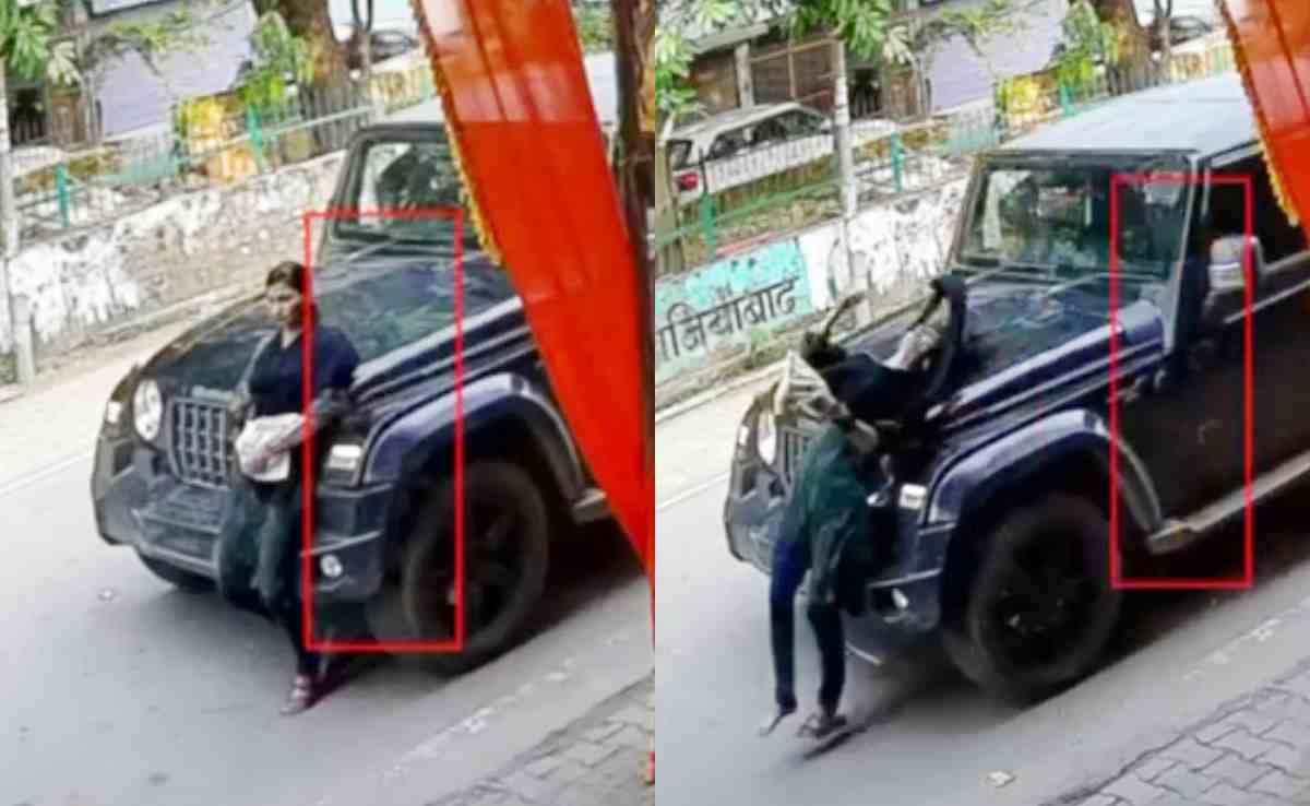 तेज रफ्तार थार ने महिला को उड़ाया, हादसे का CCTV फुटेज देख कांप जाएगी रूह