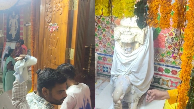 Ujjain: 251 लीटर दूध से मां गज लक्ष्मी का अभिषेक, हाथी अष्टमी पर गजलक्ष्मी मंदिर में पहुंचे श्रद्धालु Ujjain: 251 लीटर दूध से मां गज लक्ष्मी का अभिषेक, हाथी अष्टमी पर गजलक्ष्मी मंदिर में पहुंचे श्रद्धालु