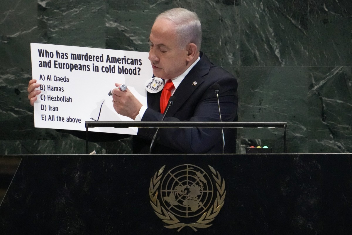 UAE Meets Netanyahu, Skips Mass Walkout In UN During His Speech As Gaza Burns