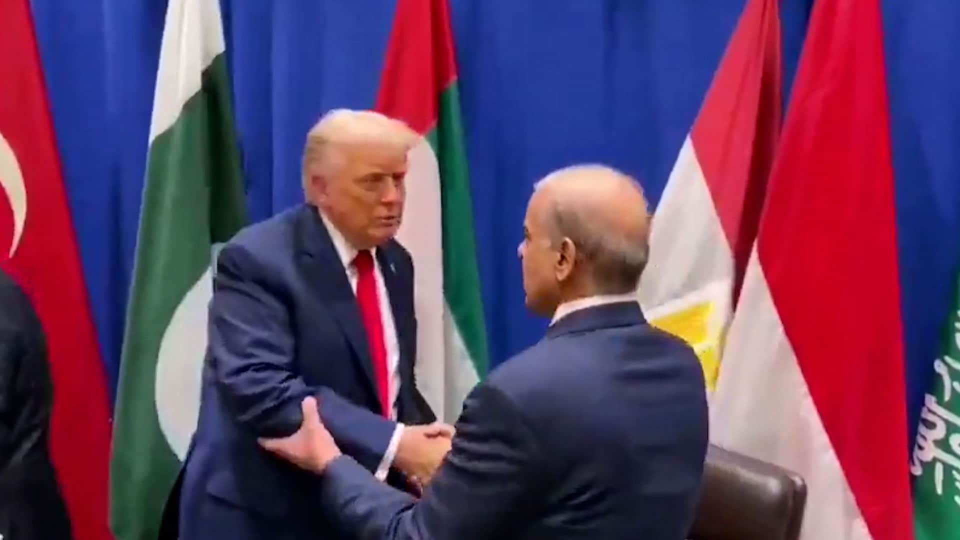 US President Donald Trump Meets Pakistan Prime Minister Shehbaz Sharif