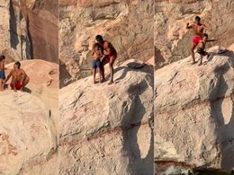 Influencer Who Threw 7-Year-Old Son Off Cliff Responds To Viral Video Backlash Influencer Who Threw 7-Year-Old Son Off Cliff Responds To Viral Video Backlash