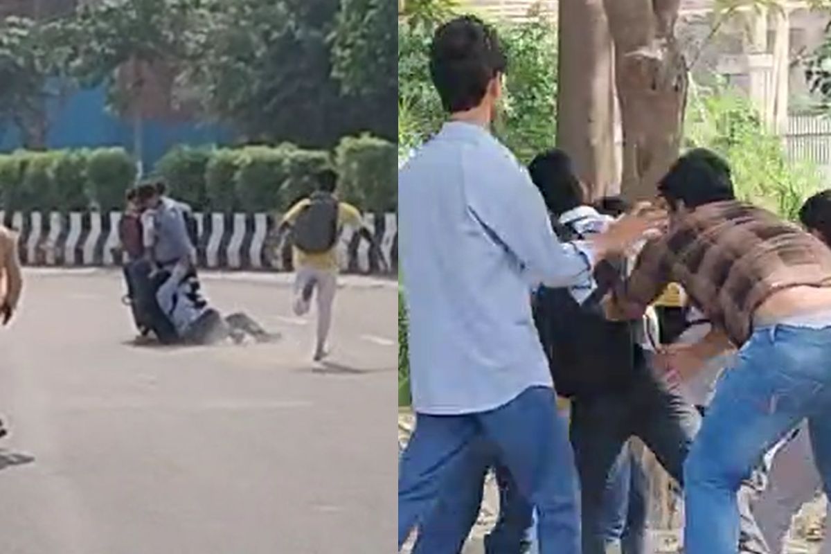 नोएडा में स्कूली छात्रों के बीच ये कैसी मारपीट? जमकर पीटा, फिर बाइक से भी घसीटा, VIDEO