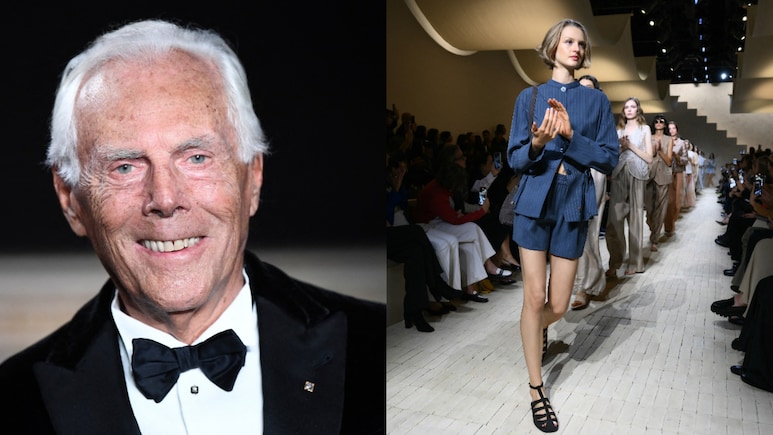 Giorgio Armani's Presence Felt In His Final Emporio Armani Collection At Milan Fashion Week