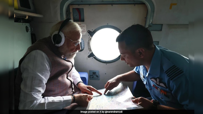 In Pics: PM Modi Visits Flood-Hit Punjab, Himachal, Conducts Aerial Survey