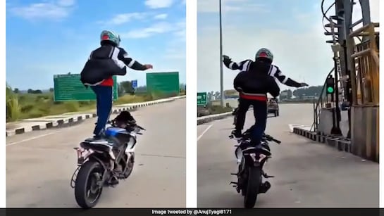 Man Stands Upright On Speeding Bike On Bijnor Highway, Meerut Police Vows Action