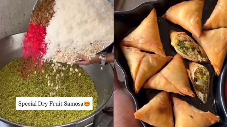 Viral Video Shows Surat Street Vendor Making Unique Dry Fruit Samosas - Would You Try Them?