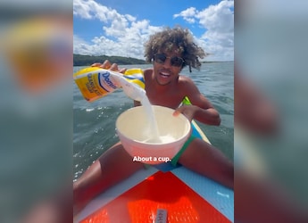 Baker Preps, Decorates Cake While On A Surfboard. Viral Video Divides Internet