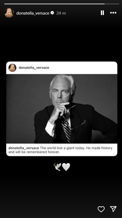 Instagram/Donatella Versace Instagram/Donatella Versace