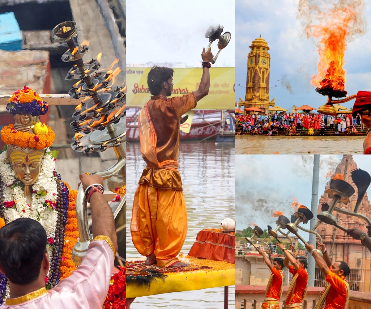 सूतक काल के कारण काशी से हरिद्वार तक शाम की गंगा आरती दोपहर में ही हो गई. सूतक काल के कारण काशी से हरिद्वार तक शाम की गंगा आरती दोपहर में ही हो गई.