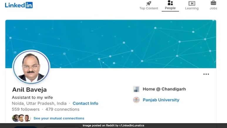 Noida Man's Humorous LinkedIn Title 'Assistant to My Wife' Goes Viral, Wins Hearts Noida Man's Humorous LinkedIn Title 'Assistant to My Wife' Goes Viral, Wins Hearts