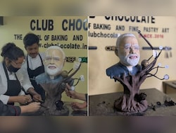 A 70 kg Chocolate Sculpture Of PM Modi, Made By Students In Odisha