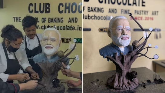 A 70 kg Chocolate Sculpture Of PM Modi, Made By Students In Odisha