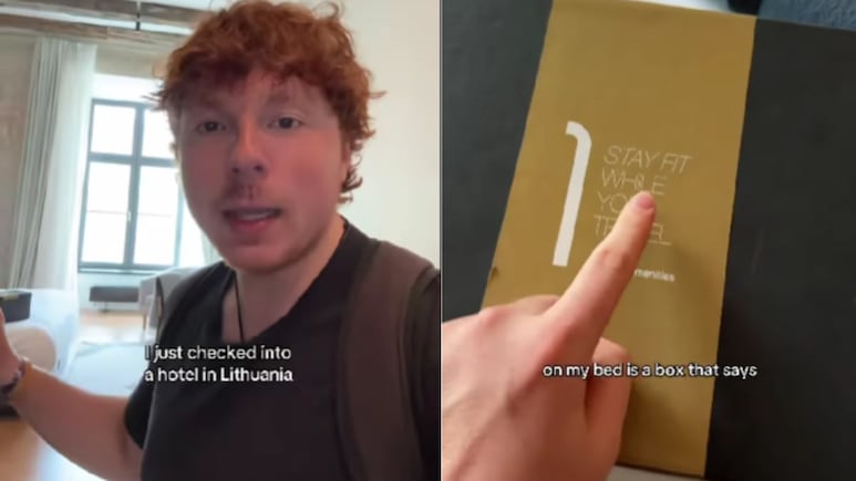 Watch: Man Checks Fitness As "Special Request," Lithuania Hotel Surprises With Fitness Box