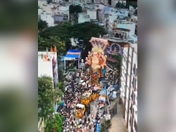 Telangana Chief Minister Inspects Ganesha Idols Immersion At Hyderabad Lake