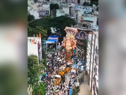 Telangana Chief Minister Inspects Ganesha Idols Immersion At Hyderabad Lake Telangana Chief Minister Inspects Ganesha Idols Immersion At Hyderabad Lake
