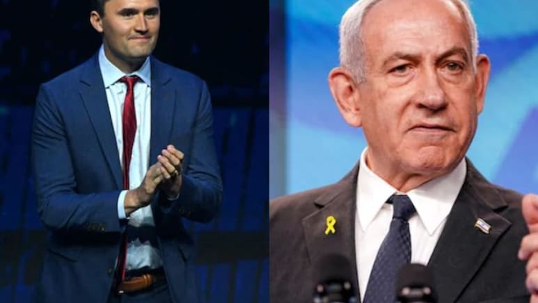 What Charlie Kirk Advised Benjamin Netanyahu To Counter "Anti-Israel" Sentiment