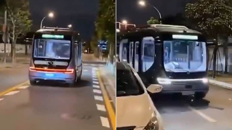 चीन की सड़कों पर दौड़ी सेल्फ ड्राइविंग बस, Video देख लोग शॉक्ड, बोले- दुनिया से 50 साल आगे चल रहा है China