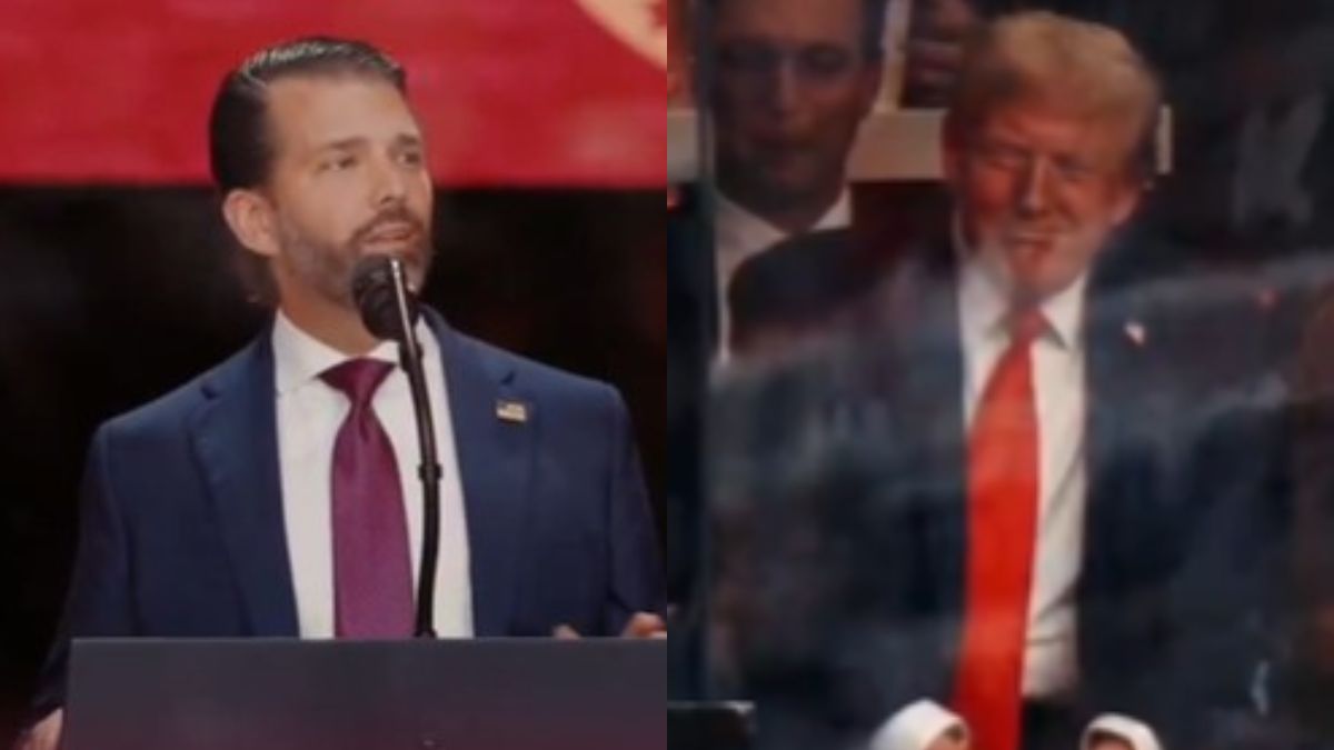 Watch: Donald Trump Jr.'s 'Hilarious' Impression Of His Father At Charlie Kirk's Memorial Viral