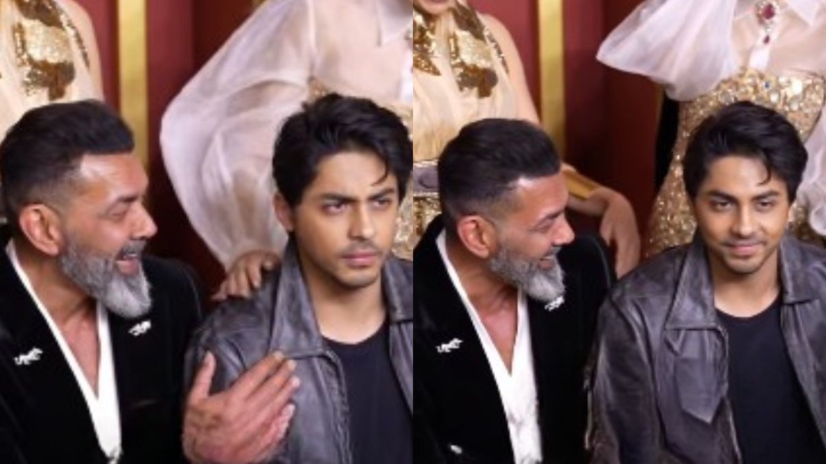 Bobby Deol Nudges Aryan Khan To Smile At <i>The Ba***ds Of Bollywood</i> Premiere, Internet Says "He's So Handsome"