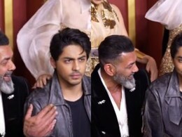 Bobby Deol Nudges Aryan Khan To Smile At <i>The Ba***ds Of Bollywood</i> Premiere, Internet Says "He's So Handsome"