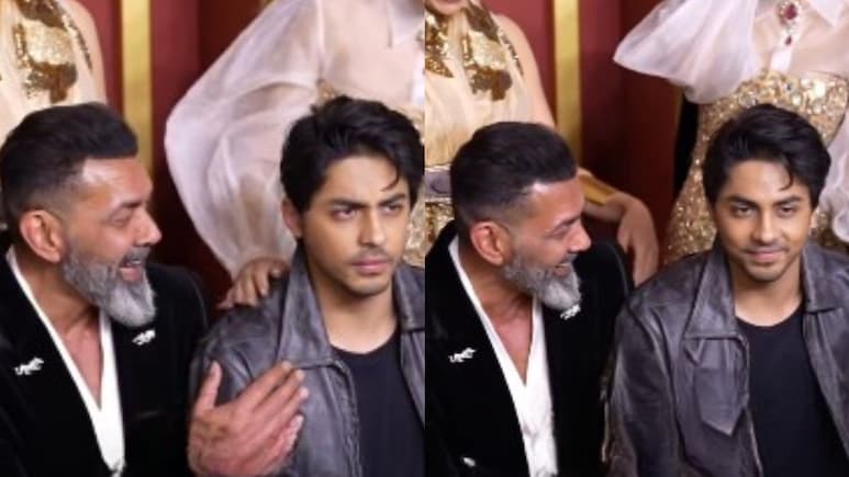 Bobby Deol Nudges Aryan Khan To Smile At <i>The Ba***ds Of Bollywood</i> Premiere, Internet Says "He's So Handsome"