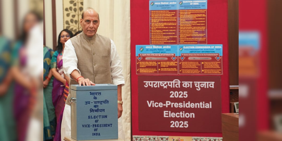 Vice President Election Live Updates: Rajnath Singh Casts His Vote For High-Stakes Vice Presidential Polls