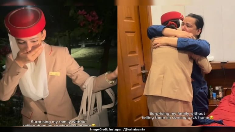 Watch: Emirates Crew Member's Emotional Reunion With Family Warms Hearts Watch: Emirates Crew Member's Emotional Reunion With Family Warms Hearts