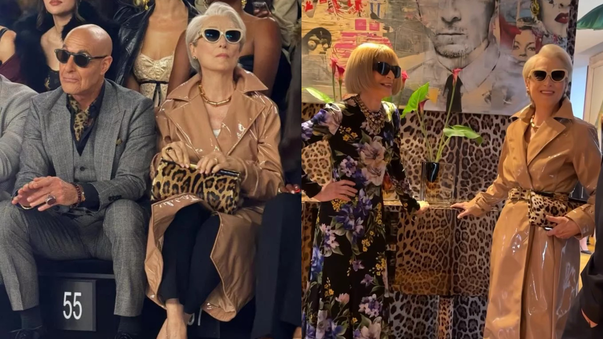 Meryl Streep Channels Miranda Priestly, Meets Anna Wintour At Dolce & Gabbana Show In Milan