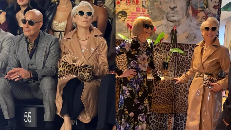 Meryl Streep Channels Miranda Priestly, Meets Anna Wintour At Dolce & Gabbana Show In Milan