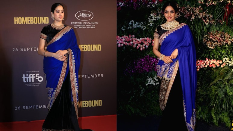 Janhvi Kapoor Steals The Show In Sridevi's Saree At <i>Homebound</i> Special Screening