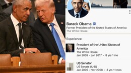 Obama's LinkedIn Shows Trump's Photo. Here's Why