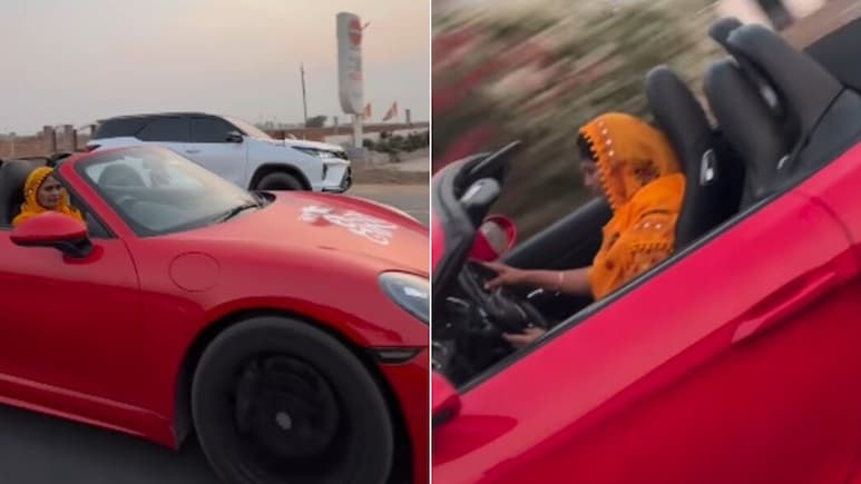 पोर्श कार ड्राइव कर रही मां ने बेटे के साथ लगाई रेस, हरियाणवी मां का Video देख लोग हैरान, बोले- रेसर मम्मी