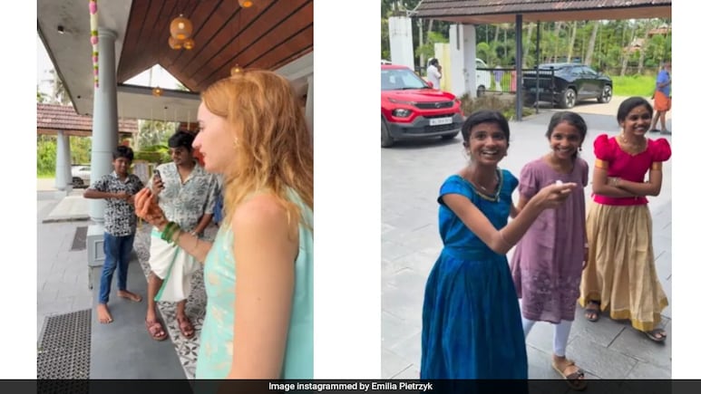Polish Woman Delights Children By Speaking Malayalam At Kerala Wedding: "Priceless" Polish Woman Delights Children By Speaking Malayalam At Kerala Wedding: "Priceless"