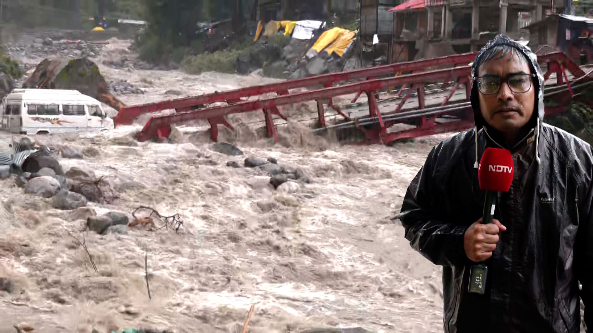 Video: Kullu-Manali Passage Cut Off Again As Temporary Bridge Over Manalsu River Collapses