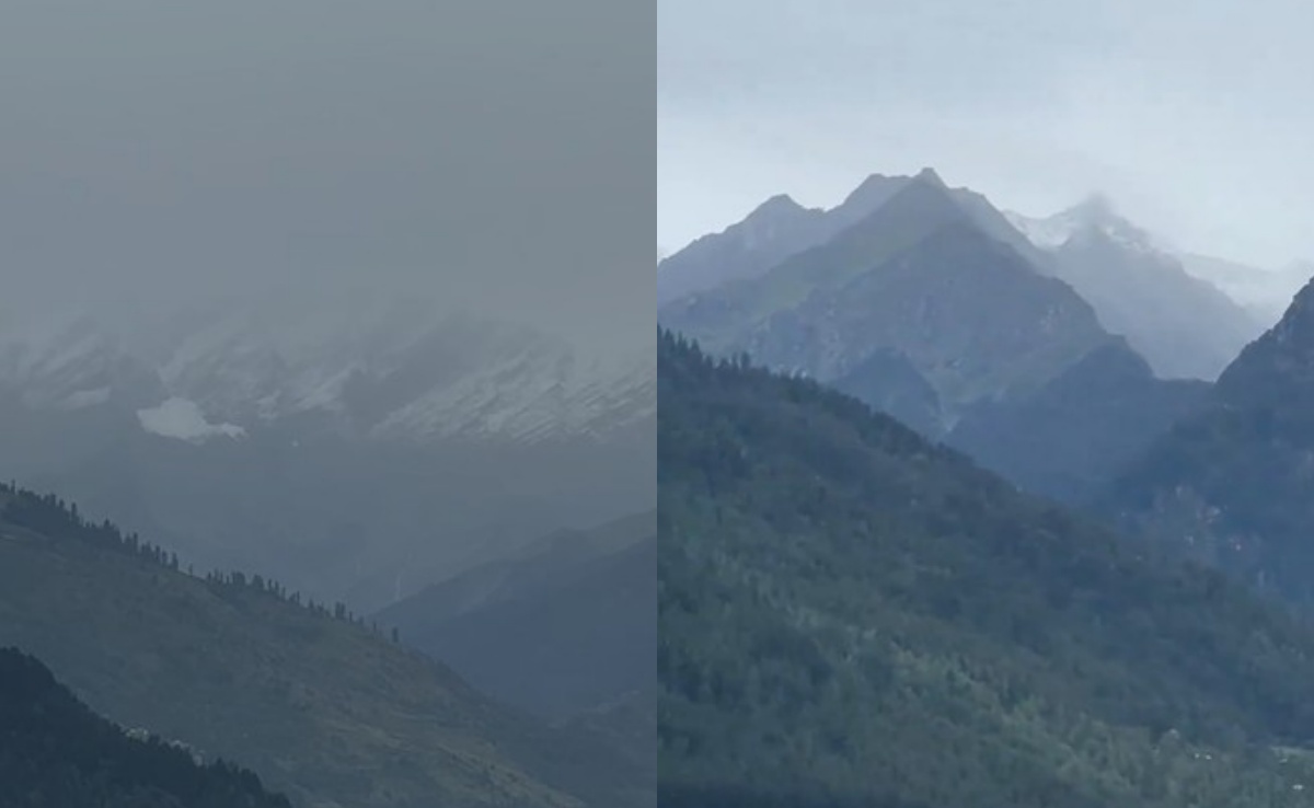 हिमाचल में मौसम का अजब रंग, भारी बारिश के बाद अब बर्फबारी, देखें वीडियो