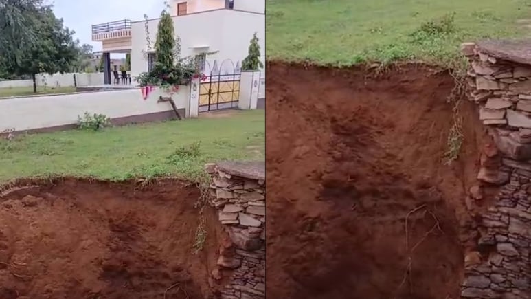 डीडवाना में तेज धमाके के साथ ढह गया कुआं, आसपास के लोग घर छोड़ भागे - देखिए