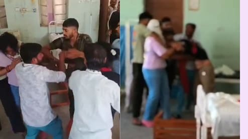 अस्पताल में दबंग महिला की गुंडागर्दी, बकाया पैसों के लिए मरीज की पिटाई, हाथ से निकाली कैनुला - Video