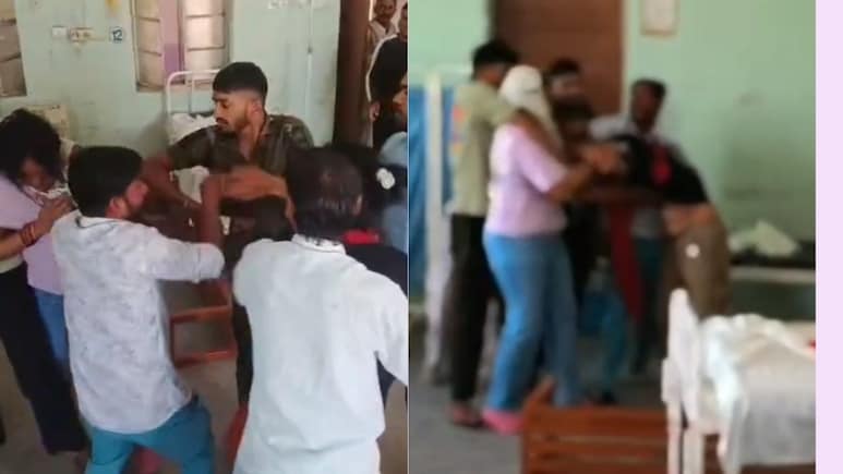 अस्पताल में दबंग महिला की गुंडागर्दी, बकाया पैसों के लिए मरीज की पिटाई, हाथ से निकाली कैनुला - Video