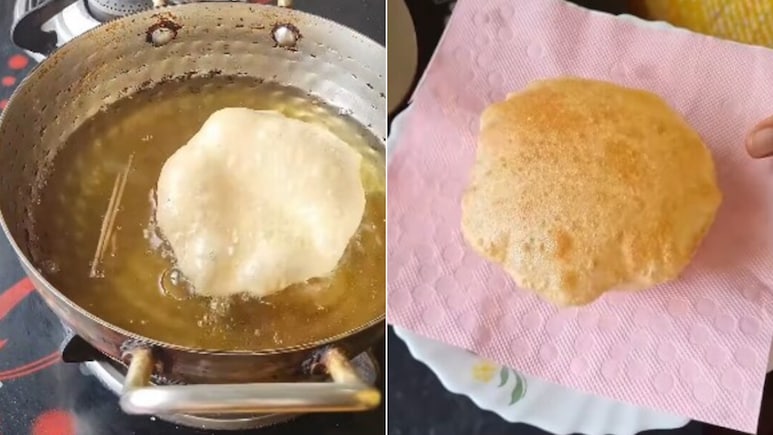 कड़ाही में ऑयल फ्री पूड़ियां बनाने की निंजा टेक्निक, महिला ने इन 2 चीजों के इस्तेमाल से किया करिश्मा