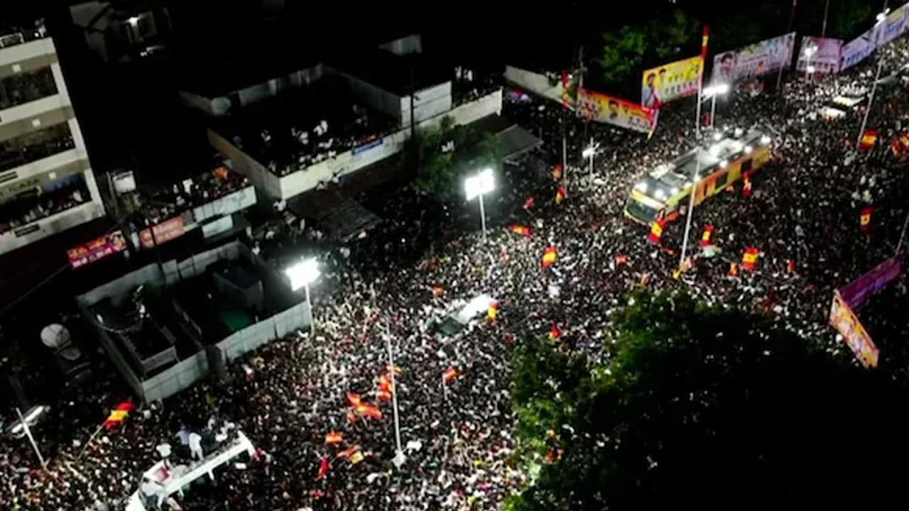 Video : TVK Leader Arrested After Stampede At Actor-Politician Vijay's Rally