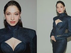 Tamannaah Bhatia Turns Denim Into A High Fashion Moment With Bold, Sculpted Dress