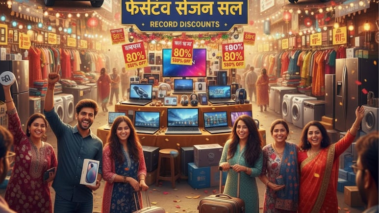 फेस्टिव सीजन की बहार, स्मार्टफोन से लेकर ट्रॉली बैग्स तक, हर कैटेगरी में मिल रहा रिकॉर्ड डिस्काउंट फेस्टिव सीजन की बहार, स्मार्टफोन से लेकर ट्रॉली बैग्स तक, हर कैटेगरी में मिल रहा रिकॉर्ड डिस्काउंट