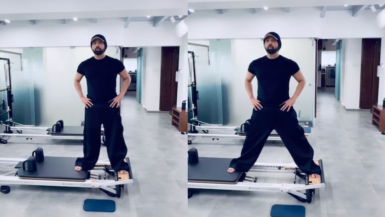 Himesh Reshammiya Shows Off His Pilates Skills With Standing Side Splits, Inspires Fans To Hit The Gym Himesh Reshammiya Shows Off His Pilates Skills With Standing Side Splits, Inspires Fans To Hit The Gym