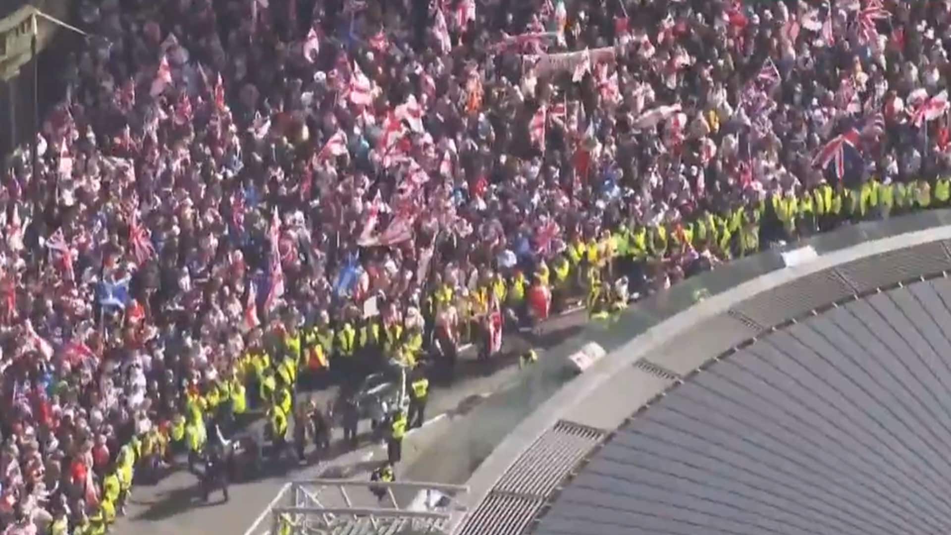 Huge Anti-Immigration Rally In London, Cops Punched, Kicked By Protesters