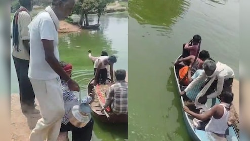 टीकमगढ़ में नाव के सहारे अंतिम यात्रा, सिस्टम की खुली पोल; श्मशान घाट तक पहुंचने के लिए की कड़ी मशक्कत