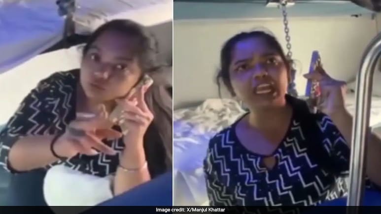 Viral Video Shows Woman Smoking Inside AC Coach Of Train, Railways Responds Viral Video Shows Woman Smoking Inside AC Coach Of Train, Railways Responds
