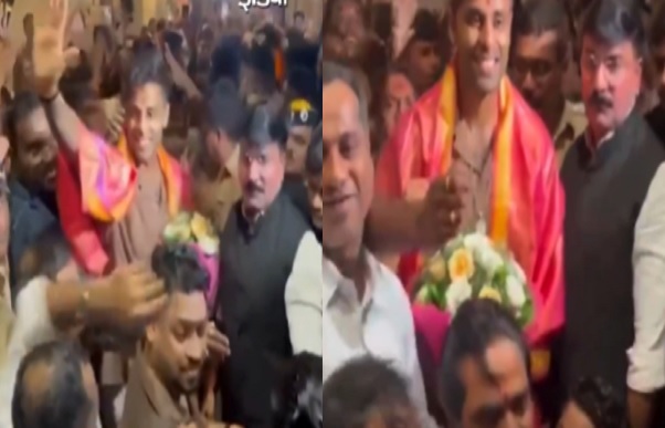 Video: घर लौटते ही चैंपियन कप्तान सूर्या के स्वागत में उमड़ी भीड़, फैन्स के बीच सेल्फी लेने की मची होड़