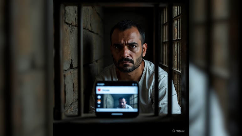 जेल से इंस्टा पर धमकी, हथकड़ी में आरोपी ने बनाई रील, कहा– ‘सिक्योरिटी में रहकर भी बचेगा नहीं’ जेल से इंस्टा पर धमकी, हथकड़ी में आरोपी ने बनाई रील, कहा– ‘सिक्योरिटी में रहकर भी बचेगा नहीं’