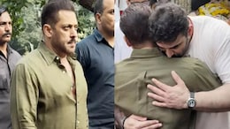 Salman Khan Consoles Emotional Nikitin Dheer At Pankaj Dheer's Last Rites